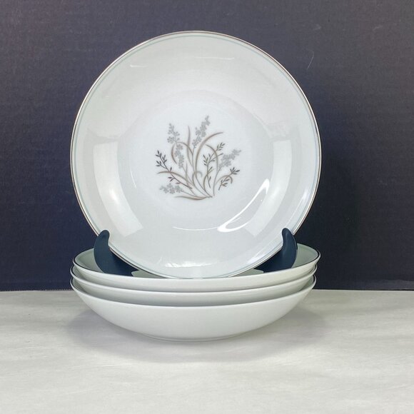 Vintage Noritake China Taryn Coupe Soup Bowls 7 3/8" Set Of 4 - Picture 1 of 10